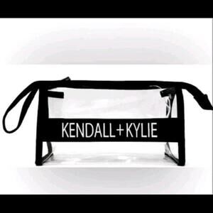 Kendall + Kylie Cosmetic Makeup Bag Clear & Black BRAND NEW